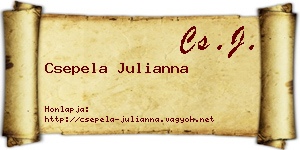 Csepela Julianna névjegykártya